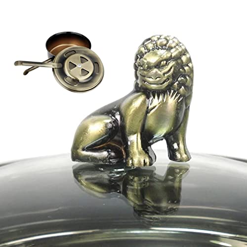 cvhtroe Chafing Dish aus Edelstahl, rundes Chafer Buffetwärmer-Set mit Pfannen, Herdständer, sichtbarem Topfdeckel und… – Bild 5