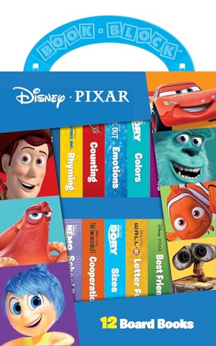 Disney Pixar Toy Story, Cars, Finding Nemo, and More! - My First Library 12 Board Book Block Set - PI Kids
