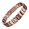 Men's Copper Bracelet,3X Strength 99.99% Pure Copper Magnetic Bracelets with Magnets (Red-c)