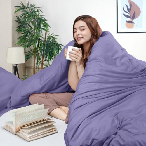 Image of Utopia Bedding Duvet Cover Full Size - 3 Piece with Zipper Closure - 1 Comforter Cover 80X90 Inches & 2 Pillow Shams 20X26 Inches (Peri) Comforter Not Included