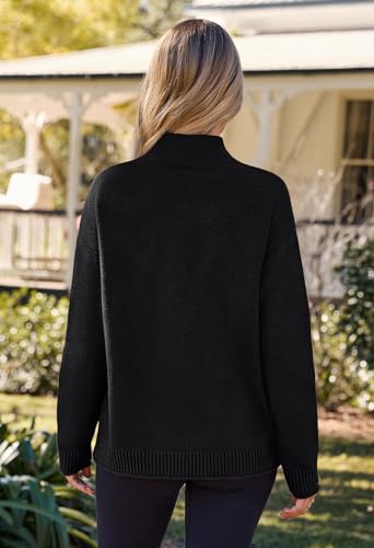 Image of MEROKEETY Women's Turtleneck Long Sleeve Sweater 2025 Fall Cozy Knit Loose Casual Trendy Pullover Tops Winter Clothes