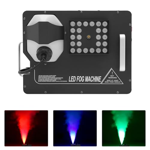 Máquina de humo 1500W con 24 LEDs y control DMX miniatura 7