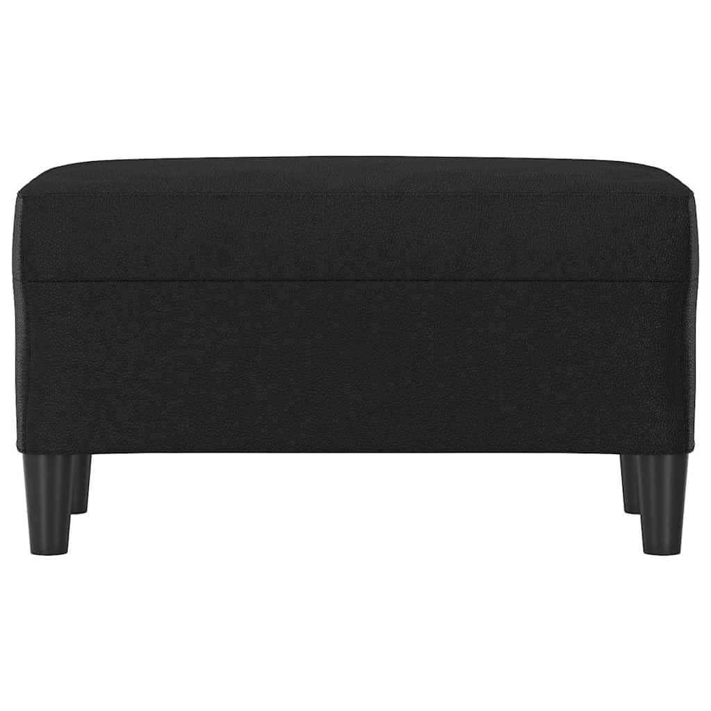 Banco de piel sintética negra 70 x 35 x 41 cm acolchado con espacio de almacenamiento, marco de madera, baúl multifuncional como reposapiés, asiento para pasillo, dormitorio, salón, comedor
