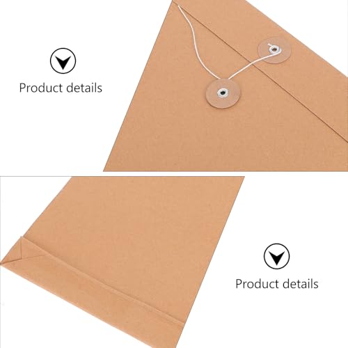 Sobres portadocumentos de papel kraft tamaño carta de gran capacidad para archivo de oficina 3