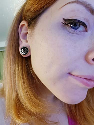 Flyun 2Pcs Eyeball Wood 00 Gauges For Ears Size 00G 10Mm Ear Gauge Plug Tunnel Stretcher Expander Men Piercing Jewelry  thumb #1