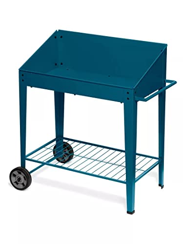 Gardeners-Supply-Company-Demeter-Metal-Potting-Bench-with-Wheels-Heavy-Duty-Outdoor-Garden-Work-Table-Workbench-Workstation-with-Side-Metal-Sidewalls-Best-for-Seed-Starter-Planting-Transplants Gardeners Supply Company Demeter Metal Potting Bench with Wheels Heavy Duty Outdoor Garden Work Table Workbench Workstation with Side Metal Sidewalls Best for Seed Starter Planting Transplants