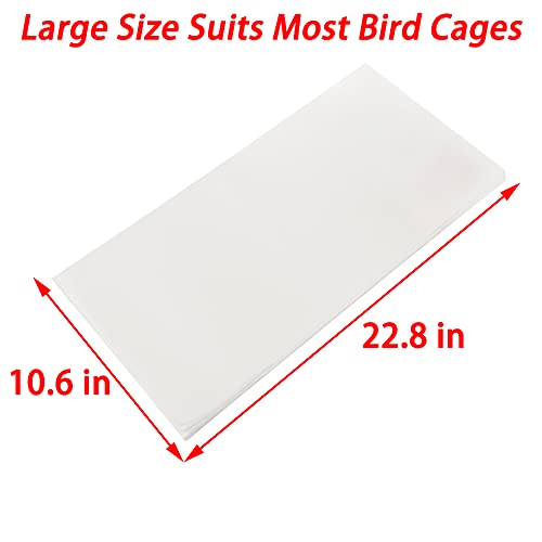 Image of DQITJ 60 Pcs Thicken Large Size Bird Cage Liner Papers Disposable Bird Cage Liners Precut Absorbent Pet Cages Cushion for Bird Parrot (23 inch x 11 inch)