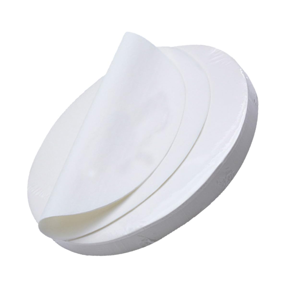 Papier Parchemin Rond Blanc Résistant Haute Température et Antiadhésif pour Cuisson et Grillade à Domicile, Lot de 500 Feuilles en Papier de Cuisson