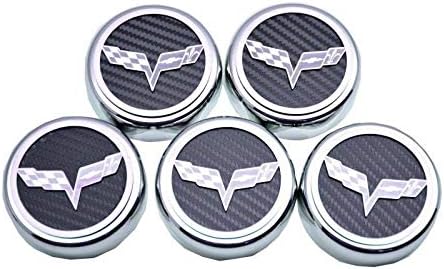 2005-2013 C6 Corvette Engine Cap Cover Set Carbon Fiber Inlay 5 Piece Set