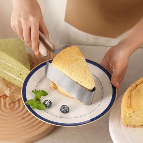 Cortador de pastel de 4 piezas WOONEKY con mango ergonómico antifatiga 7