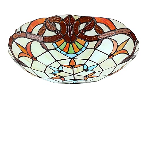 Plafonnier Tiffany LED dimmable luminaire de plafond de style européen E27 50cm