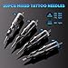 Complete Tattoo Gun Machine Kit, Professional Rotary Tattoo Pen Set with Power Supply, Beginners Tattoo Supplies Kit with 20Pcs Cartridge Needles for Starters Artists