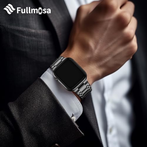 Fullmosa Compatible with Apple Watch Straps 41mm 40mm 38mm Stainless Steel Replacement iWatch Bands with TPU Protective Case for SE 3/2/1 Series 9 8 7 6 5 4 3 2 1 - Image 2