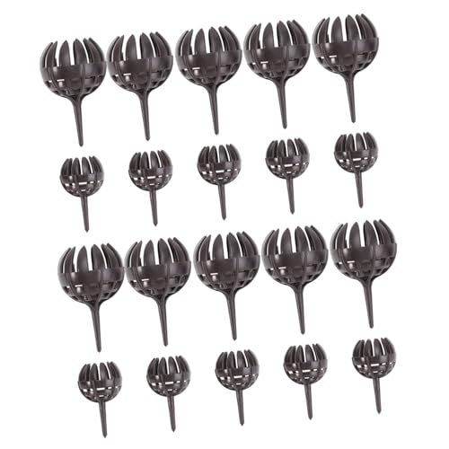 GARIOUANS 20 piezas Cajas de Fertilizante de Plástico para Plantas Contenedores Resistentes para Macetas Herramientas de Jardinería para Protección contra Viento y Animales Aptas para