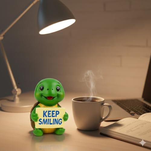 Figurita de Tortuga de Resina con Sonrisa Keep Smiling miniatura 6