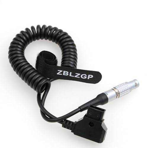 Cable D-tap a 1B de 6 pines hembra en espiral para cámara Red Scarlet Epic 5