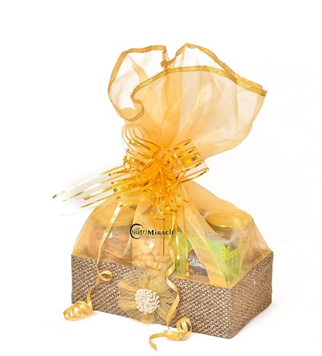 Image of NUTRI MIRACLE Dry Fruits Gift Hamper for Lohri Festivity | Colourful Holi Celebration Box for Gifting