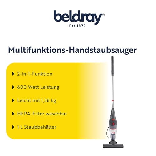Beldray BEL0770N-GRYVDEEU7, Multifunktions-Handstaubsauger, Grau, 2-In-1-Staubsauger