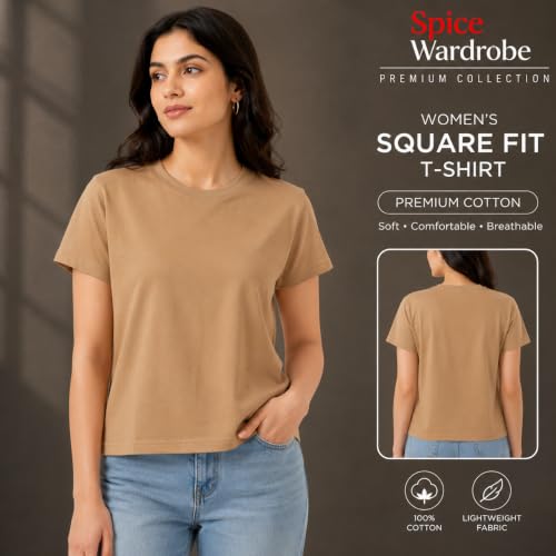 Image of Women's Plain Cotton T-Shirt
