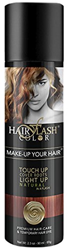 Hair Flash Color, Temporary Hair Dye and Haircare Spray, Red Copper Color, (90 ml Bottle); Instant Hair Color, Natural Formula, No Harsh Chemicals