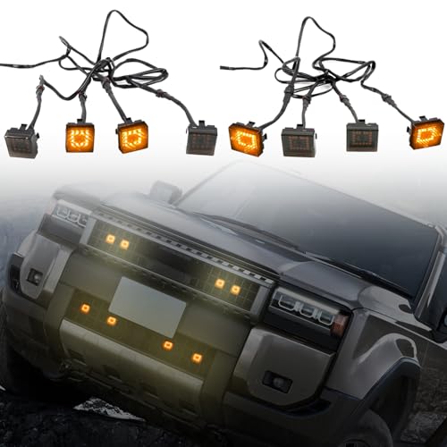 Image of HIGH FLYING for Toyota Land Cruiser Prado LC250 J250 Grille LED Light Amber Lighting Assembling Kit Car Accessories (Upper+Lower)