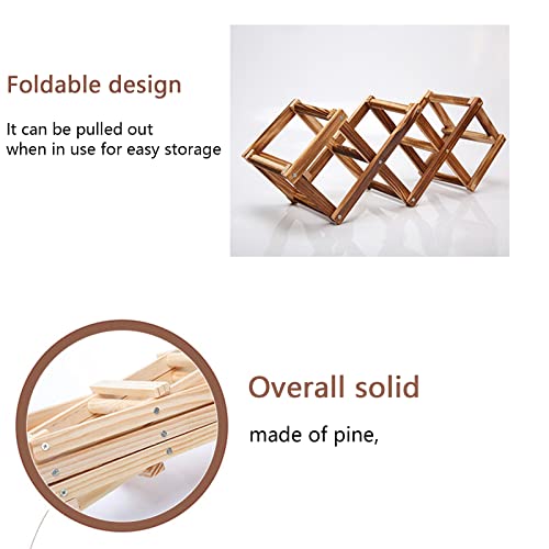 Soporte para vino de madera para 3 botellas, pack x2 miniatura 4