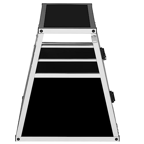 EUGAD Hundetransportbox Alubox, Autotransportboxen für kleine/mittlere Hunde Katze 60x50x55cm Kofferraum Transportbox Auto Hundebox für Zuhause Reise, Leicht zu reinigen und Stabil