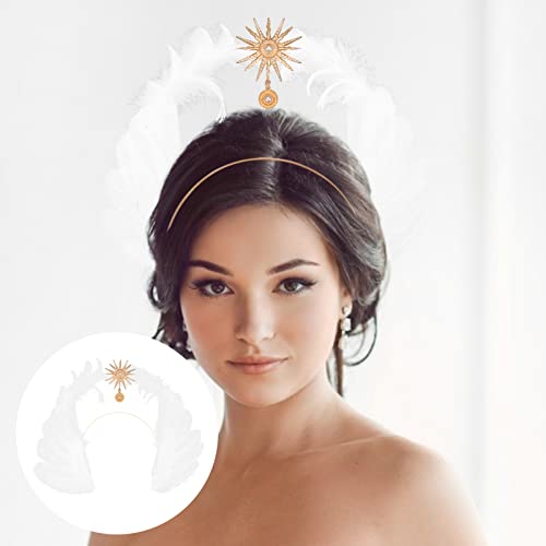 Lurrose Wedding Tiara Angel Wings Headband Christmas Hair Band Angel Wings Elegant Costume Angel Headpiece Headdress Halloween Party Props For Girls Women Goddess Headpiece #TOP7