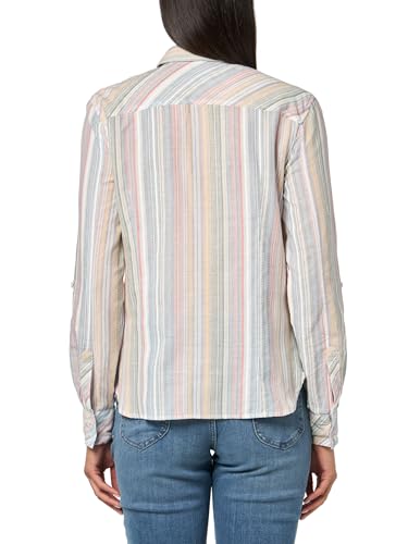 Image of Nautica Women's Button Front Long Sleeve Roll Tab Shirt