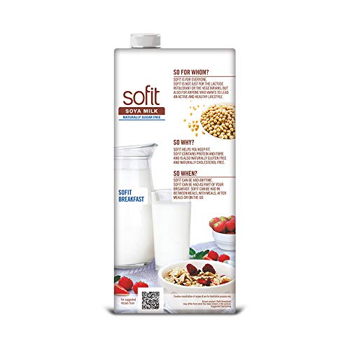 Image of Sofit SOYA Milk Chocolate, 1 LTR (Pack of 3) + Sofit SOYA Milk Sugar Free, 1 LTR (Pack of 3)