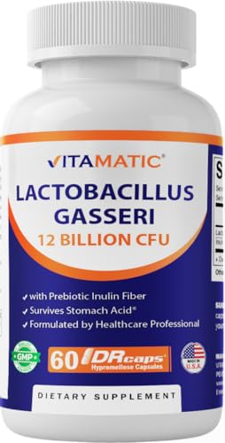 Vitamatic Lactobacillus Gasseri - 12 Billion per DR Capsule - 60 Count - Digestive Support - Made