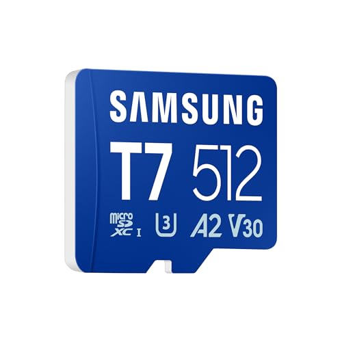 Image of Samsung microSDXC T7 512GB, Transfer Speeds Up to 170 MB /s, Made for Casual Gamers, Amateur Creators, & Everyday Users (MB-MB512T /AM)