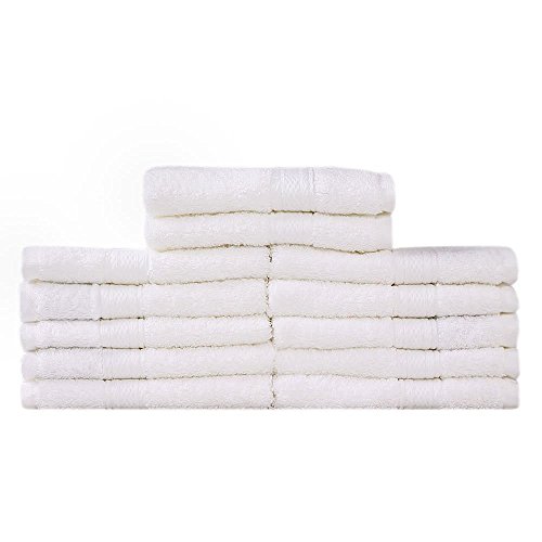 Takestop® Set 6 Asciugamani Bianco Bianche Viso