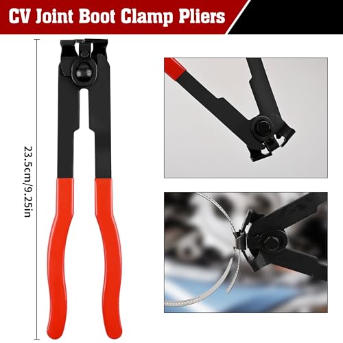 Image of TOOLEAGUE 5Pcs Joint CV Boot Clamp Tool Pliers Set | Hose Clamp and Clic-R Type Pliers,Auto Trim Removal Tool with Storage Bag for Car ATV UTV