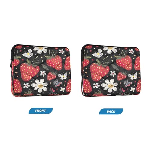 Funda para laptop 13-14 pulgadas impermeable con diseño de fresas miniatura 2
