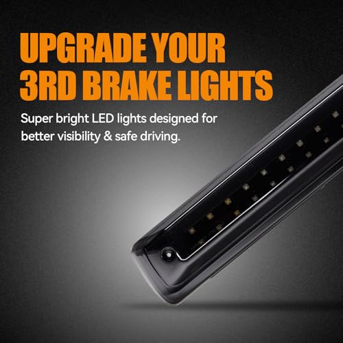 Image of Third 3rd Brake Light LED for 2015-2022 Chevy Colorado, High Mount Rear Brake Lights Assembly for 15-22 GMC Canyon, Waterproof Center Cab Lamp Cargo Stop Light