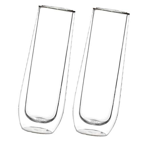 2 peças de vidro de champanhe de alta qualidade para vinho tinto e vidro de água transparente Homyl