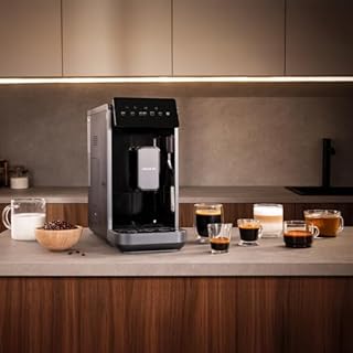 Cecotec Kaffeevollautomat Cremmaet Lungo Steam. 19 Bar, Thermoblock, 5 Getränke, Dampfdüse, 5 Mahlgrade, Doppelter Arm, Entkalkung, Wasserbehälter 2L, 280g Kaffeebohnen, Touchscreen