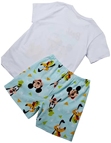 Conj. de Pijama Camiseta e Shorts, Meninos, Disney, Branco/Azul, 8