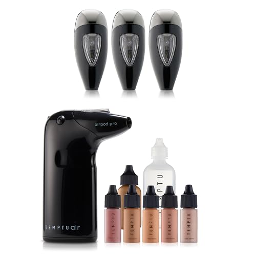 TEMPTU Air Intro Airbrush Makeup Kit: 9-Piece Set Includes Cordle...