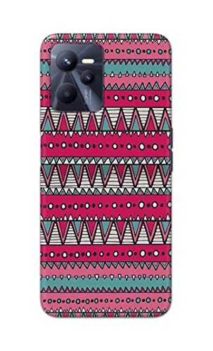 Image of PRINTFIDAA Printed Hard Back Cover Case for Realme C35 Back Cover (Geometric Vintage Pattern) -1803