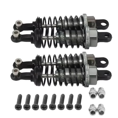 RC�J�[�I�C���V���b�N�A�u�\�[�o�[ For WLtoys A959 A969 A979 K929 1/18 RC�J�[�A�b�v�O���[�h�p�[�c 4�� �����V���b�N�A�u�\�[�o�[ �g�ݗ��čς݌���(Gray)