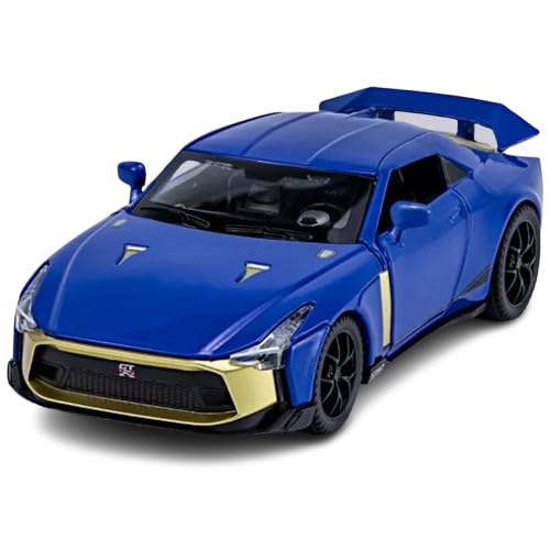 Image of Invite Enterprise Compatible for 1:32 Nissan GTR R50 Toy Car Model, Diecast Collectible Pull Back Model Car with Sound and Light, Toy Gift Vehicles for Adults Kids Boys Girls【Blue】