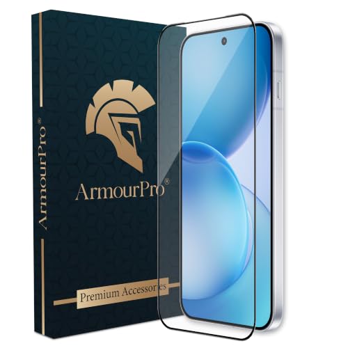 Image of ArmourPro Tempered Glass for Oppo Reno 16-9H Screen Protector with Black Border, Anti Scratch, Edge-to-Edge Coverage, HD Clarity, Smooth Touch, Case Friendly | Black