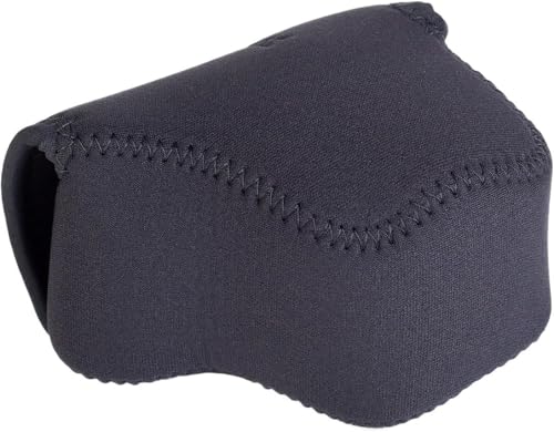 OP/TECH USA Soft Pouch – Compact digital camera case, lightweight accessories pouch, sleek neoprene sleeve for DSLR, perfect for backpacks & travel – durable protection in style D-Shortie| Black