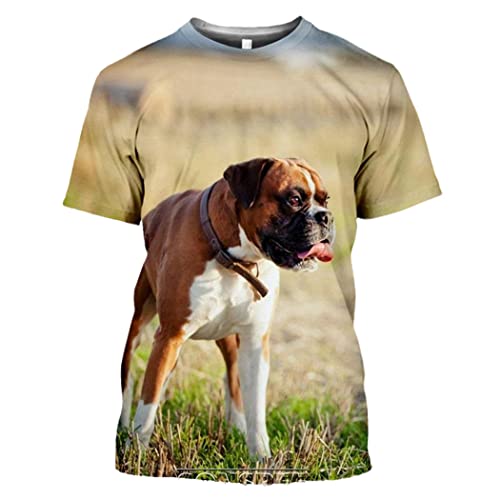 T-shirt imprimé 3D grande taille homme col rond manches courtes vêtement 3XL