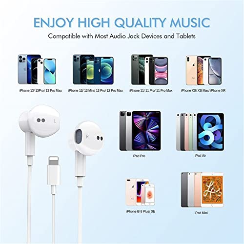Scihdetr LT-SCIHDETR 2 Packs Wired Headphones For Iphone Earbuds With Built-In Microphone & Volume Control Hifi Stereo Nosie Reduction Earphones Compatible thumb #4
