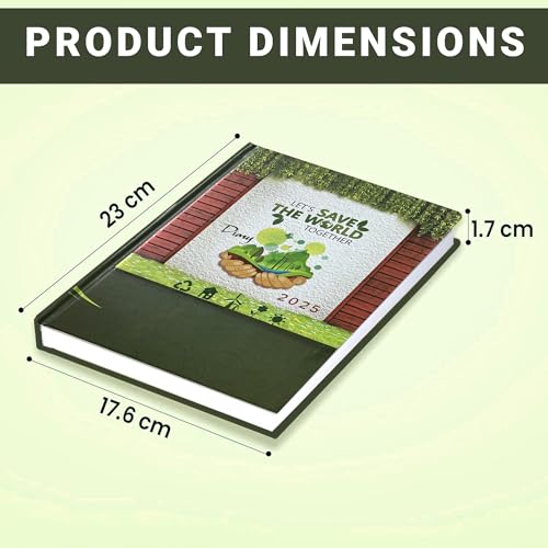 Image of TULMAN 2 Pack A5 Hard Bound 2025 Journal Diary - Let's Save The World Together Motivational Planner & Creative Writing Perfect for Students, Professionals & Gift Giving (23 x 17.6 x 1.7) CM