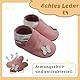 Mejale Lederschuhe Kinder Krabbelschuhe Baby Junge Mädchen Hausschuhe Weicher Leder Babyhausschuhe(12-18 Monate, Rosa, L)
