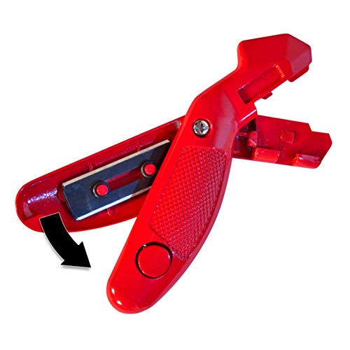 Red Oak Tools Razor Blade Heavy Duty Carpet Knife (5 Spare Blades Included) - Thumbnail 2